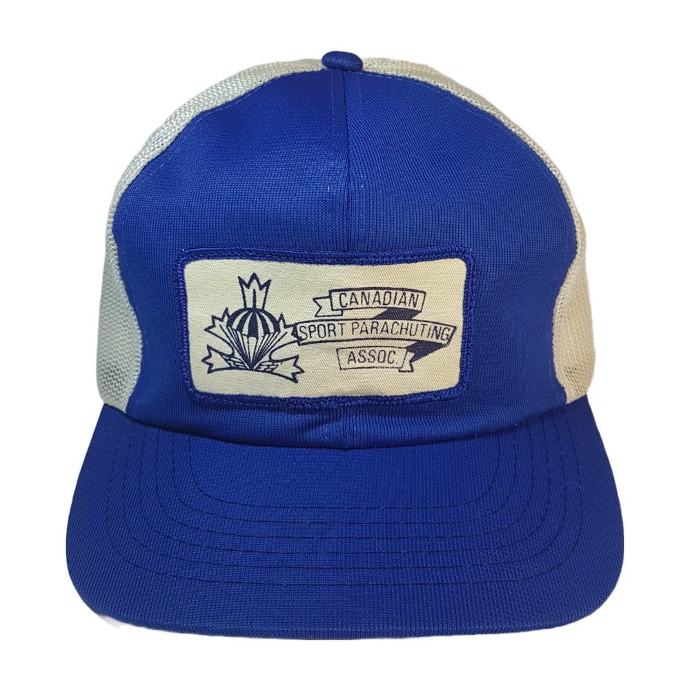 Vintage 80s Canadian Sport Parachuting Association Hat Snapback Trucker Hat